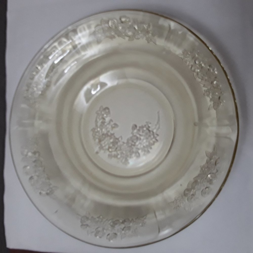 Depression Glass Light Amber-Yellow Soup Bowl